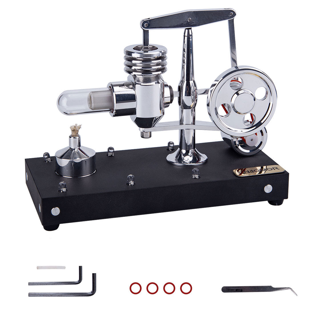 ENJOMOR Metal Balance Hot-air Stirling Engine Model with LED Lighting –  enginediyshop