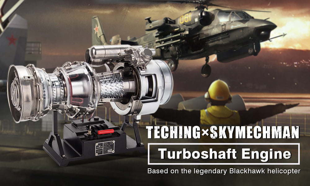 Introducing-the-TECHING-SKYMECHMAN-DM136-1-4-Scale-Metal-Turboshaft-Engine-Model-Kit enginediyshop