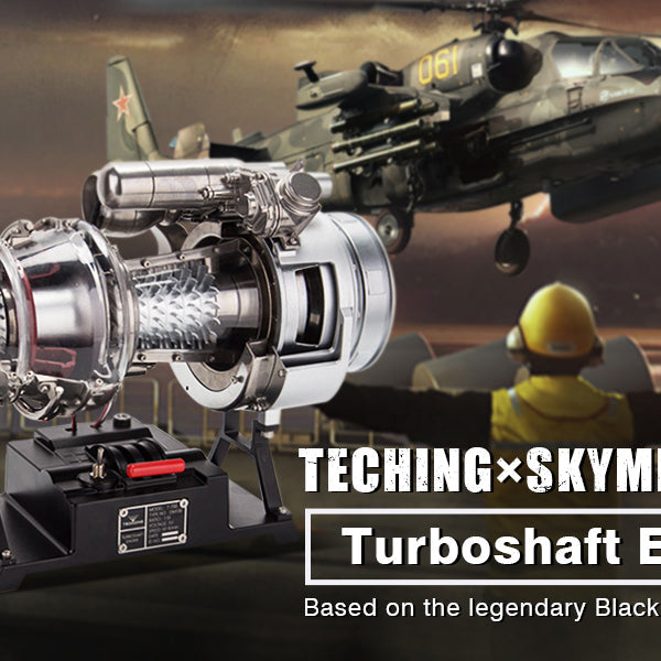 Introducing the TECHING×SKYMECHMAN DM136 1/4 Scale Metal Turboshaft Engine Model Kit