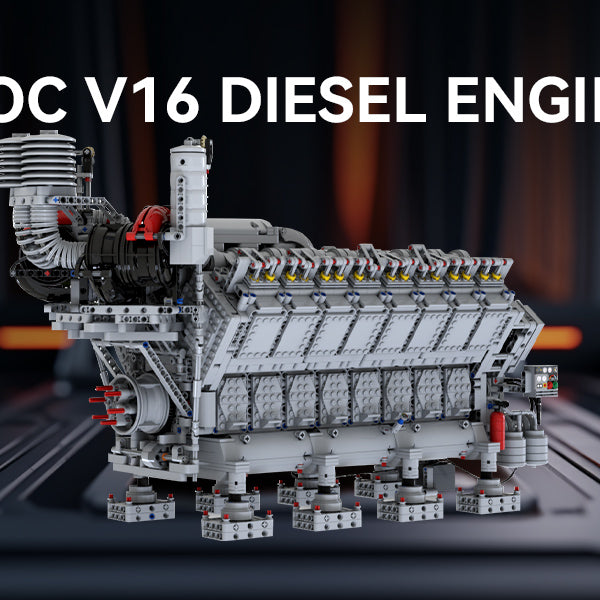 My V16 Diesel Engine MOC Building Journey——Enginediyshop enginediyshop