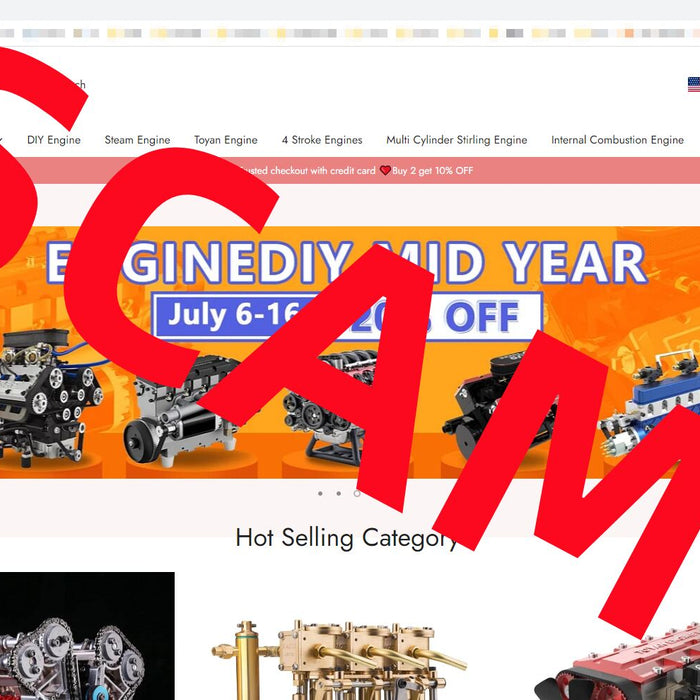 Enginediy & Enginediyshop  Statement to Fraudulent Website enginediyshop