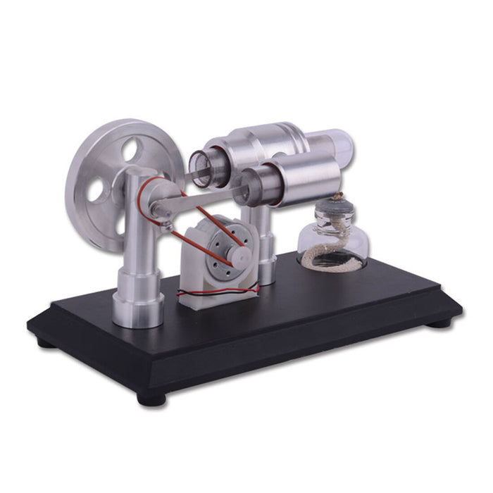 Double-Cylinder Stirling Engine Kit - Power Up Your Space with Stunning LED Lights enginediyshop