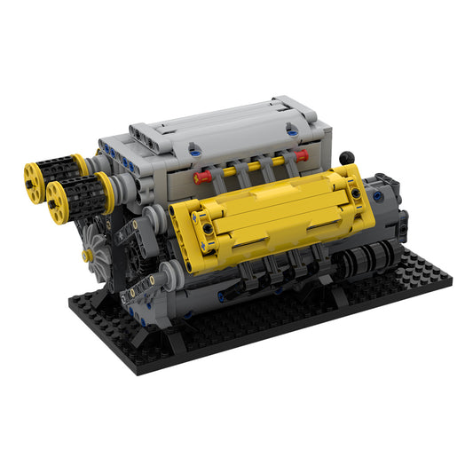 V8 Crossplane Crankshaft Building Block Engine Model MOC-171736 enginediyshop