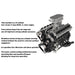 ENJOMOR V12 GS-V12 72CC DOHC Four-Stroke V-Shaped Twelve-Cylinder Water-Cooled Electric Gasoline Internal Combustion Engine Model - V12 Engine Model That Works enginediyshop