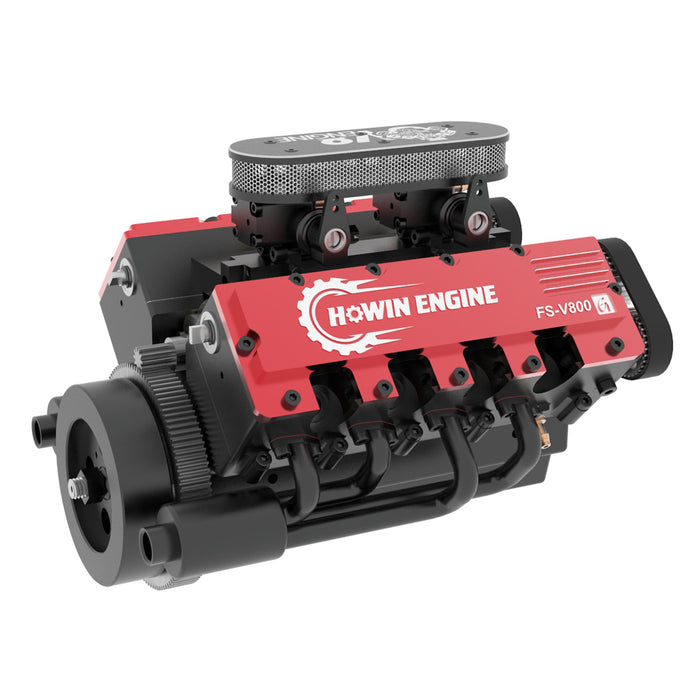 TOYAN×HOWIN FS-V800G V8 Engine 1/10 28cc 8-cylinder 4-stroke Water-cooled Gasoline Engine Model for RC Car & Boat