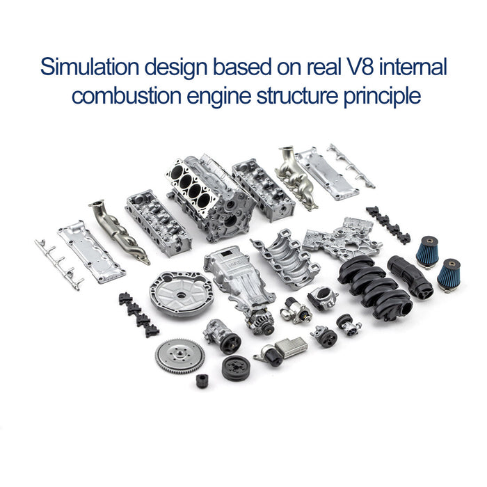 V8 Engine Model Kit - Build Your Own V8 Engine for Capra VS4-10 RC enginediyshop