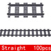 100Pcs Train Straight Track DIY Construction Toys Building Blocks Bricks Parts enginediyshop