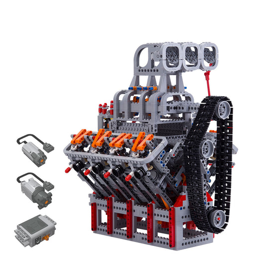 HOLDEN OHV 5.0L V8 Motor MOC Engine Model Building Blocks Toy Set - 2106PCS - Build Your Own V8 Engine