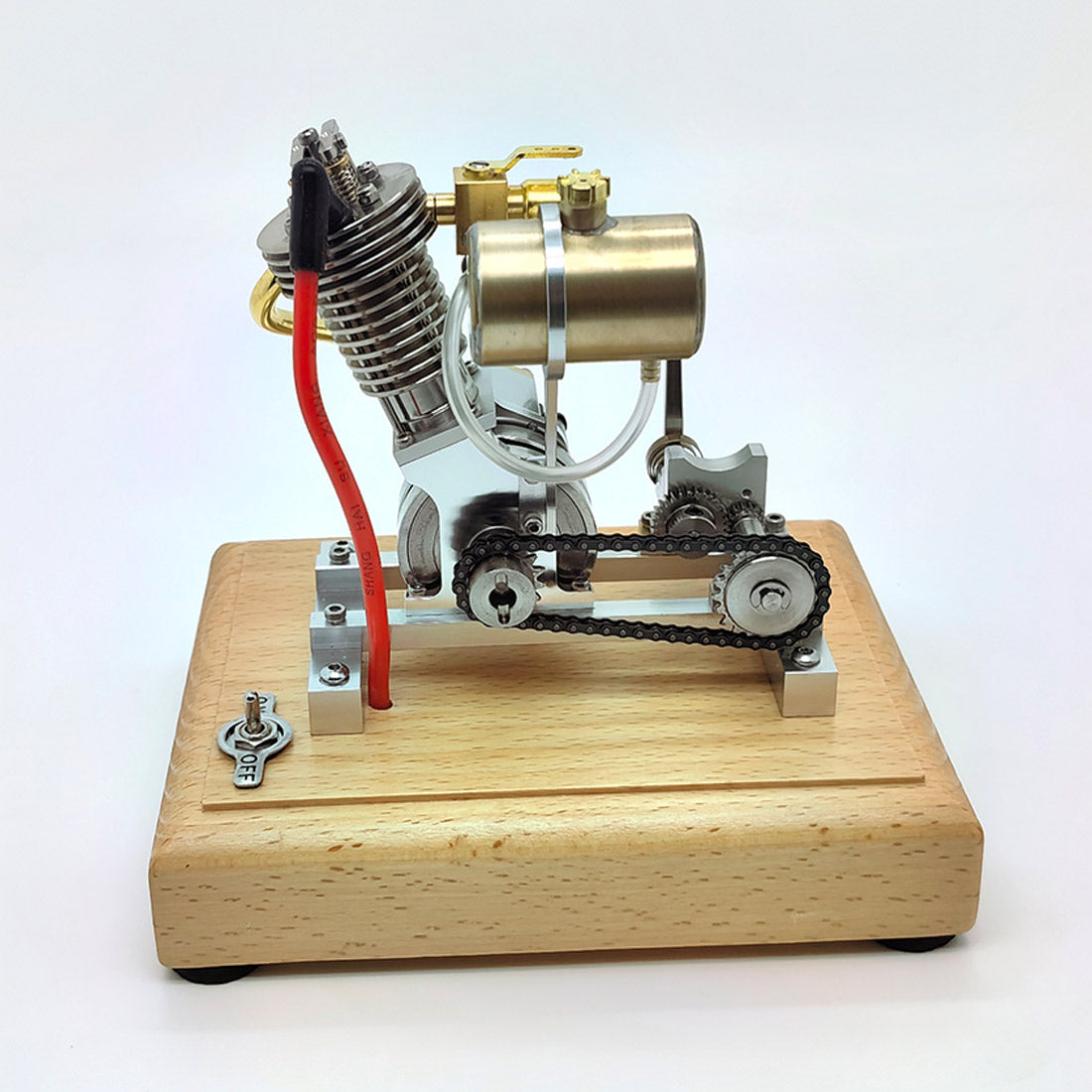 H09 Mini Hoglet Single Cylinder 4-Stroke Gasoline Engine for Motorcycles Full Metal Engine Model Kit That Works enginediyshop