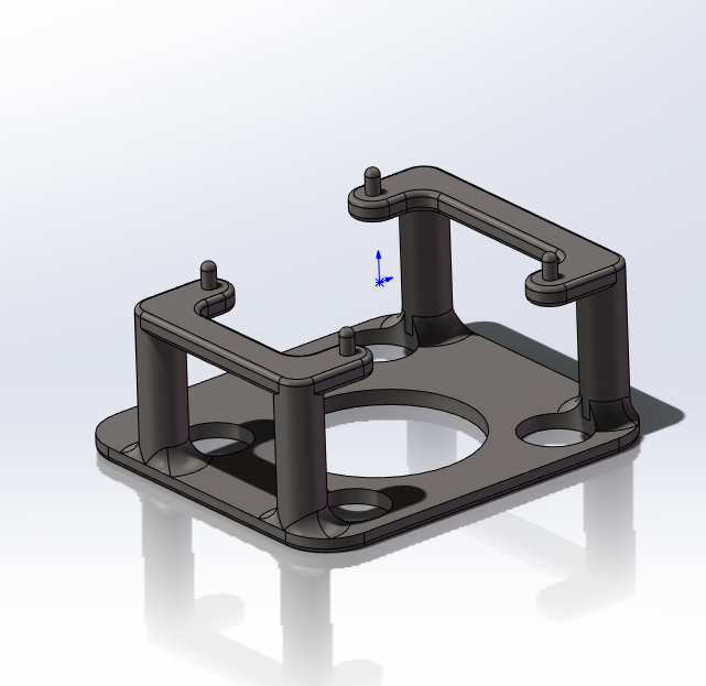 Support Bracket for MAD V8 Engine Model (3D-Printed Black Material) - enginediyshop