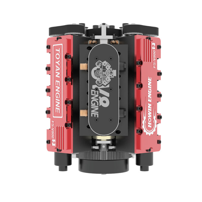 TOYAN×HOWIN FS-V800G V8 Engine 1/10 28cc 8-cylinder 4-stroke Water-cooled Gasoline Engine Model for RC Car & Boat