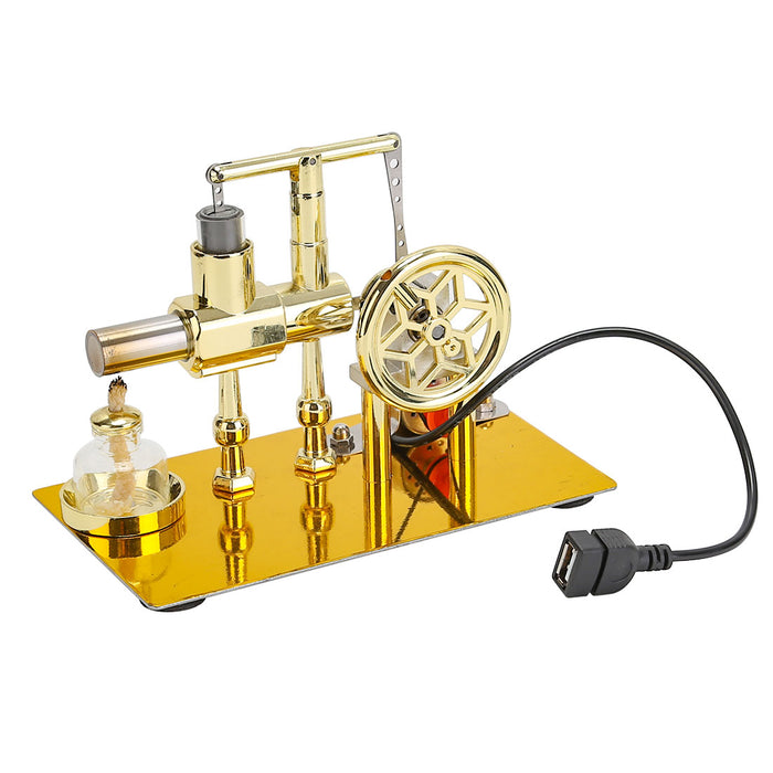 ENJOMOR Balance Single-cylinder Hot Air Stirling Engine Model with USB Light Toys Gifts