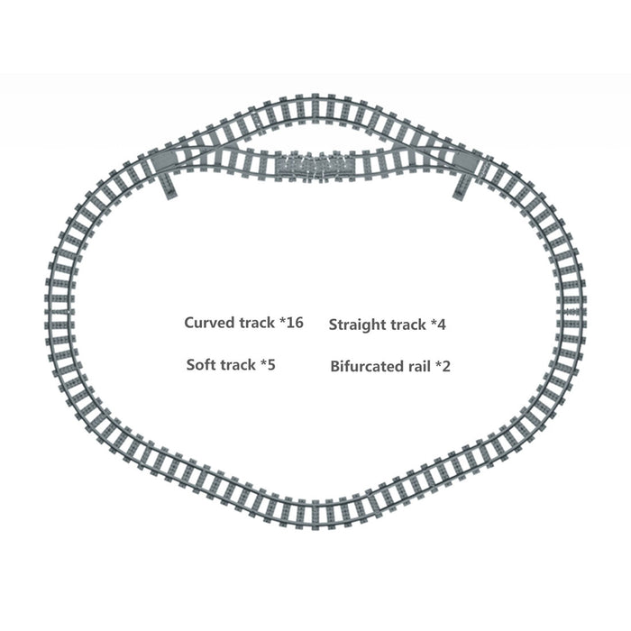 301Pcs City Train Tracks DIY Rail Tracks Set Building Bricks Parts for Mainstream brand building blocks enginediyshop