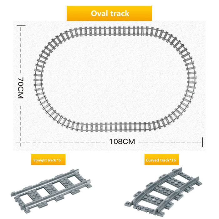 301Pcs City Train Tracks DIY Rail Tracks Set Building Bricks Parts for Mainstream brand building blocks enginediyshop