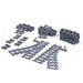 26Pcs Train Tracks Rails Set DIY Construction Toys Building Blocks Bricks Parts for Mainstream Building Block Brands enginediyshop