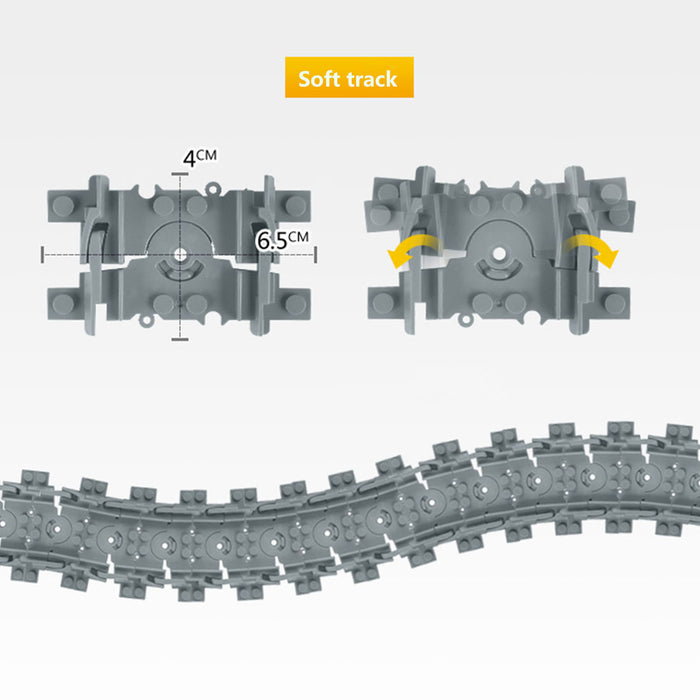 20Pcs Train Soft Track DIY Construction Toys Building Blocks Bricks Parts enginediyshop