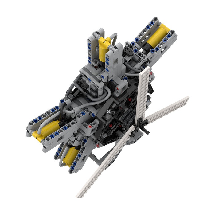 5 Cylinder Radial Engine Pneumatic Assembly Model Building Blocks Set MOC-39694 enginediyshop