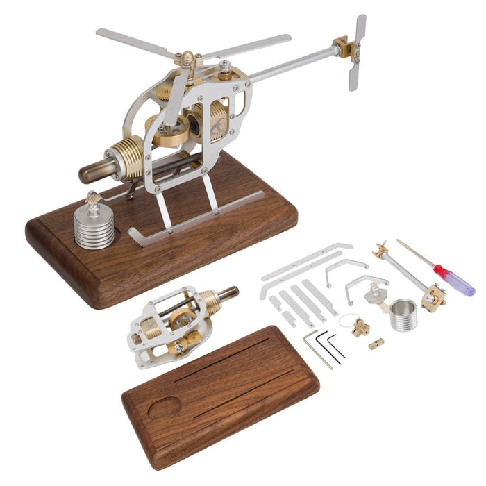 DIY Helicopter Model Kit Parts Working Hot Air Stirling Kit-Stirling Engine Model That Works enginediyshop