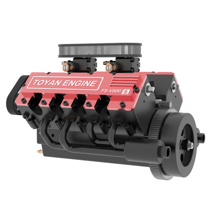 TOYAN×HOWIN FS-V800G V8 Engine 1/10 28cc 8-cylinder 4-stroke Water-cooled Gasoline Engine Model for RC Car & Boat