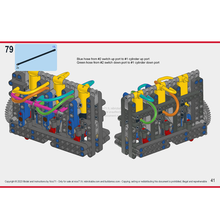 MOC-157730+MOC-164704 Three Cylinder Pneumatic Engine & Manual Air Pump Building Blocks Set（352PCS）-ENGINEDIYSHOP