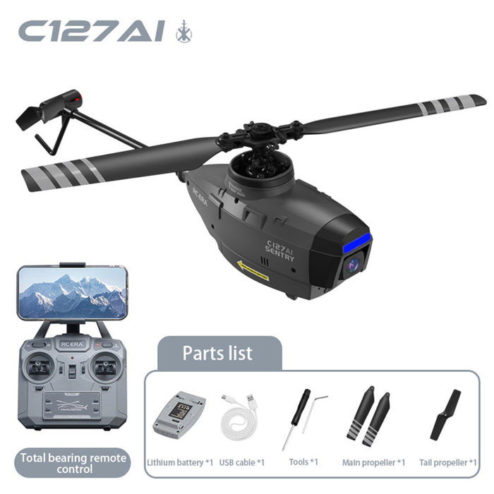 C127AI Scout Drone Model 2.4G RC 4CH Single-Rotor Brushless Helicopter Model Without Aileron enginediyshop