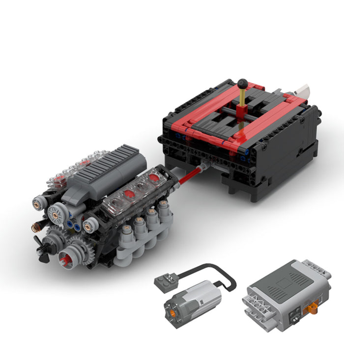 Lego technic v8 engine online