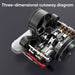 TOYAN ENGINE FS-B400 14cc Flat-four Engine Horizontal Opposed Four-Cylinder Four-Stroke Nitro H4 Engine Model DIY Assembly enginediyshop