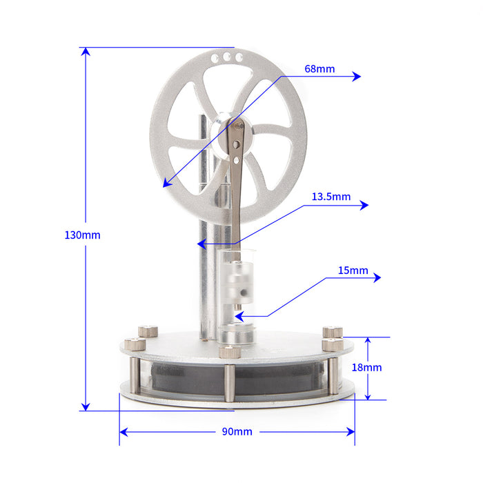 Low Temperature Stirling Engine Kit Magnetic Single-Linkage LTD Stirling Engine DIY Assembly STEM Educational Thermal Science Toy - Kit Version enginediyshop