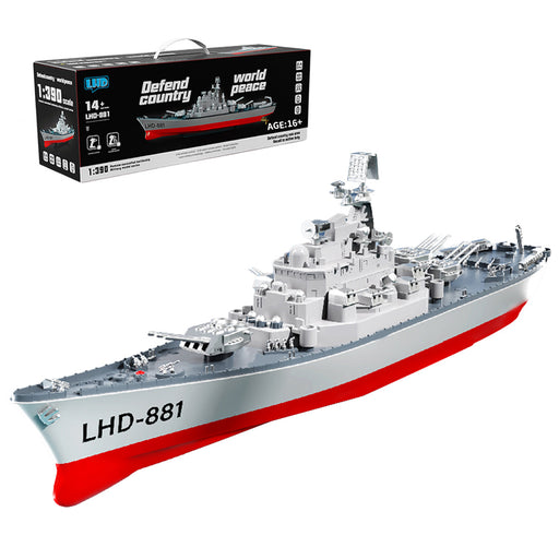 LHD-881 1/390 2.4G RC Electric High-Frequency Twin-Engine Military Battleship Model enginediyshop