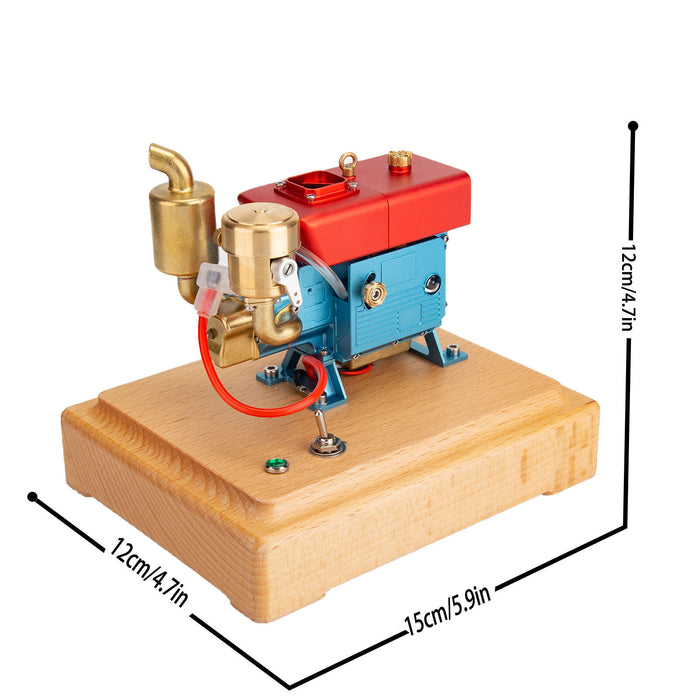 RETROL MUSA 1/8 2.2cc Mini Single-cylinder Four-stroke Evaporative Water-cooling Gasoline Engine Internal Combustion Engine Model enginediyshop