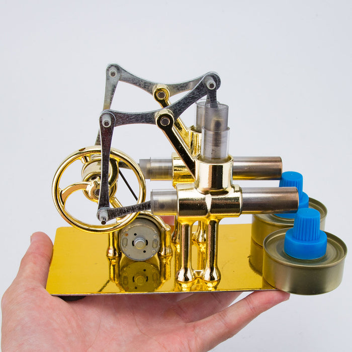 2 Cylinder Stirling Engine Electricity Generator with Bulb Stirling Engine Motor Model enginediyshop