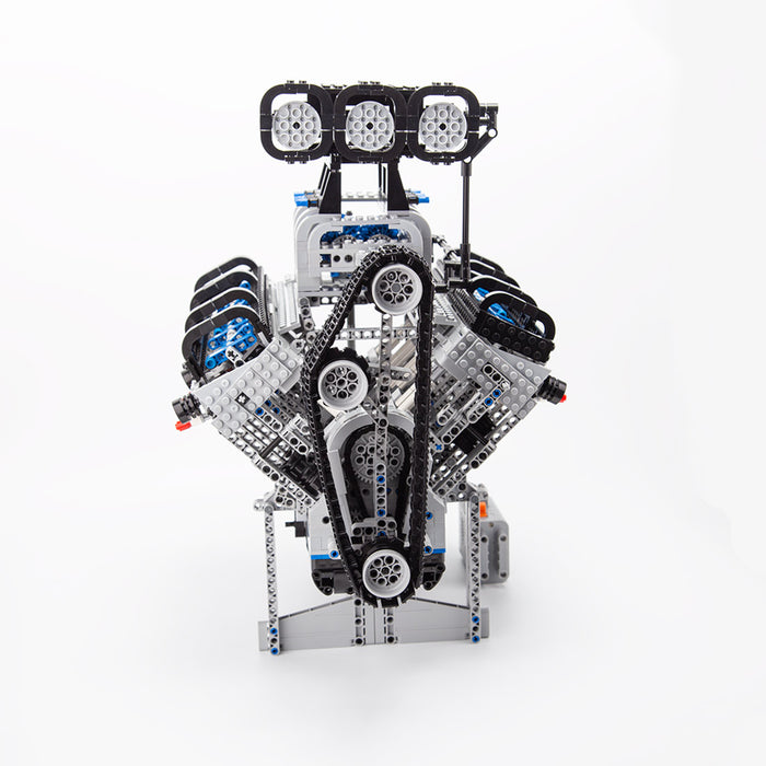 MOC V8 First-Generation 400 cu Small-Block Supercharged Engine Building Blocks Set  - enginediyshop