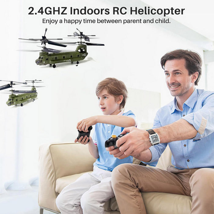 S026H Dual-Rotor Transport Aircraft 2.4G RC 3CH Dual-Rotor Military Aerocraft Model enginediyshop