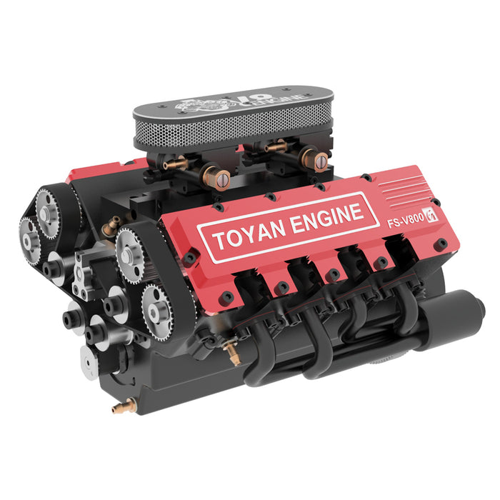 TOYAN×HOWIN FS-V800G V8 Engine 1/10 28cc 8-cylinder 4-stroke Water-cooled Gasoline Engine Model for RC Car & Boat