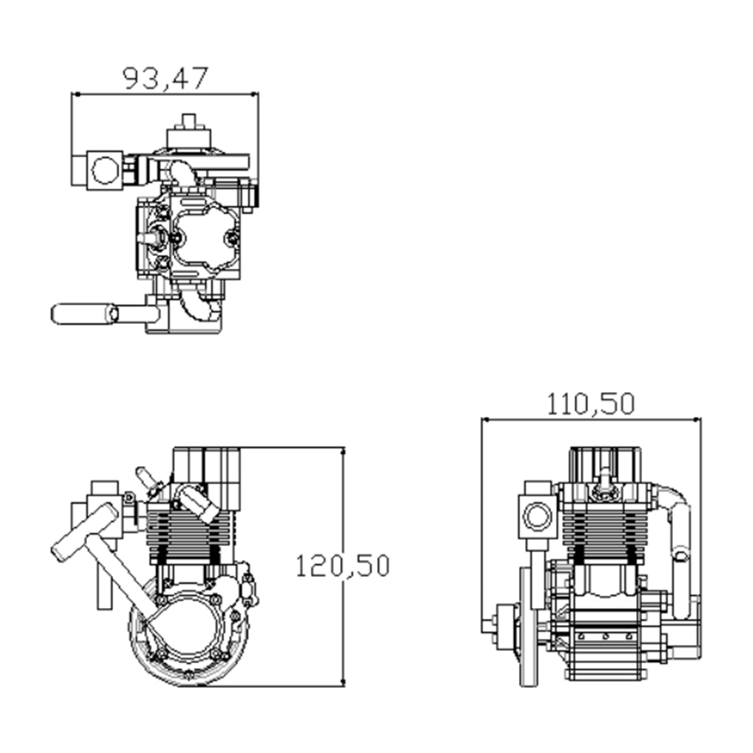ENJOMOR GS-DK01 8CC OHV Inline Single-Cylinder Four-Stroke Air-Cooled Gasoline Engine Model enginediyshop
