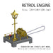 RETROL Full Metal DIY Steam Engine Model with Horizontal Boiler & Centrifugal Flyball Governor (84PCS) enginediyshop