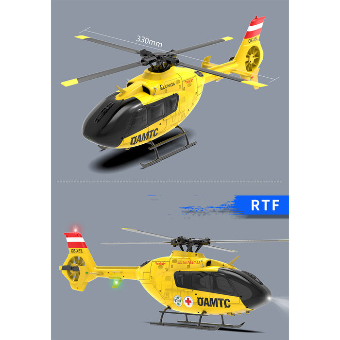 YU XIANG F06 1/36 Scale EC-135 2.4G 6-Channel RC Direct-Drive Brushless Helicopter 3D Aerobatic Aircraft Model enginediyshop