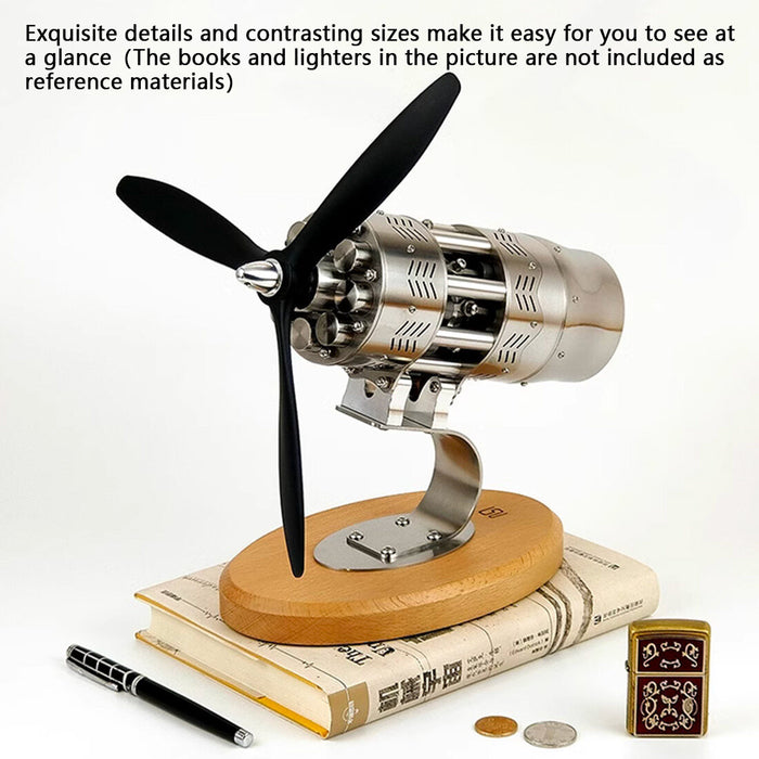 16-Cylinder Swash Plate Stirling Engine Model Aircraft Mechanical Engine Artwork Ornaments enginediyshop