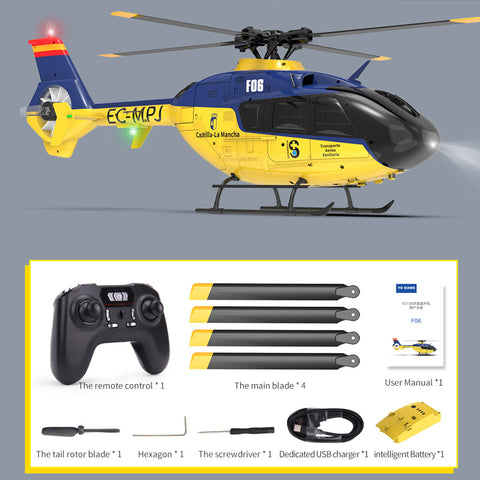 YU XIANG EC-135 1/36 2.4G 6CH Direct Drive Brushless RC 3D/6G Helicopter Model enginediyshop