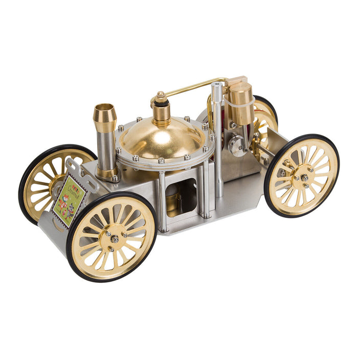 ENJOMOR Christmas Metal Steam-Powered Car Model: A Functional Sci-fi Collectible Gift enginediyshop