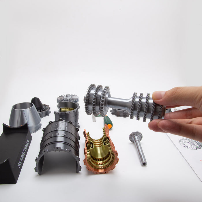 SKYMECHMAN 1/18 Scale 3D Printed WS-15 Functional Turbofan Engine Model Kit - enginediyshop