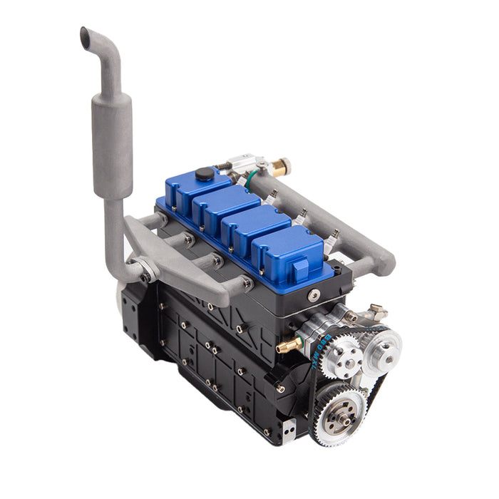 CISON L4-205-OHV 20.5cc Mini OHV Inline Four-cylinder Four-Stroke Water-Cooled L4 Gasoline Engine Model for RC Cars Ships