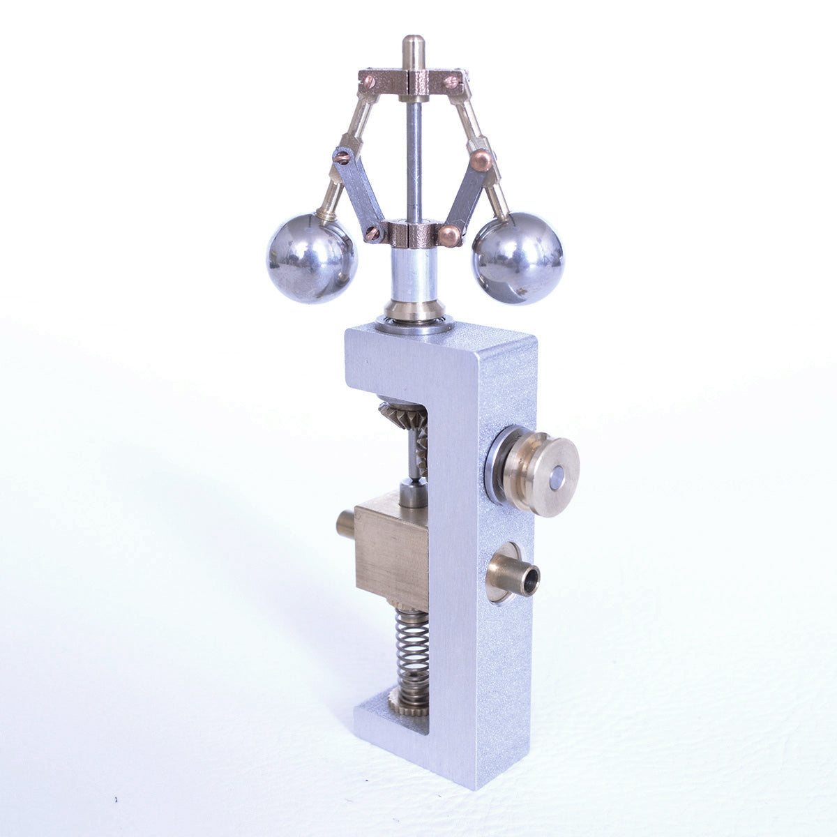 RETROL Vollmetall-Dampfmaschinenmodell zum Selbermachen mit horizontalem Kessel und Zentrifugal-Flyball-Regler (84 Stück)