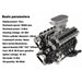 ENJOMOR V12 GS-V12 72CC DOHC Four-Stroke V-Shaped Twelve-Cylinder Water-Cooled Electric Gasoline Internal Combustion Engine Model - V12 Engine Model That Works enginediyshop