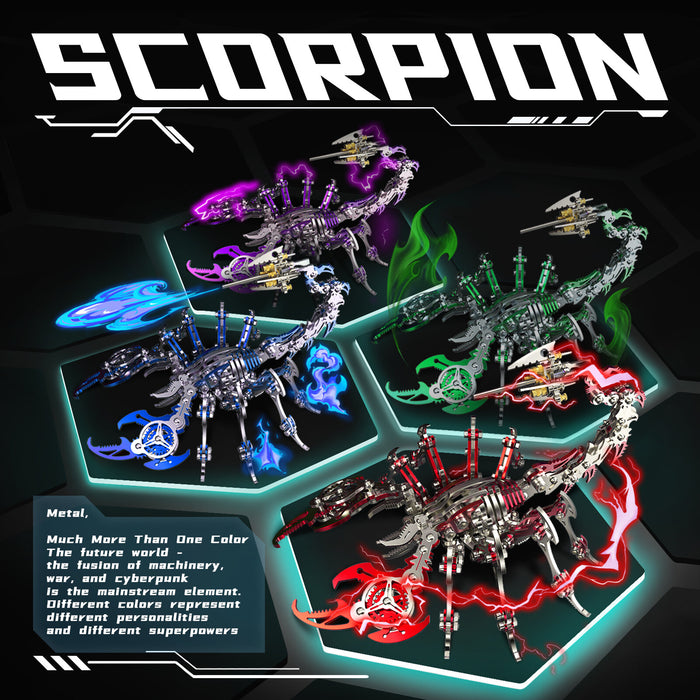 DIY Metal Scorpion King Mechanical Puzzle Kit - 200PCS+: 3D Assembly Crafts enginediyshop