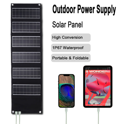 35W Foldable Solar Panel Charger Kit for Smartphone Laptop