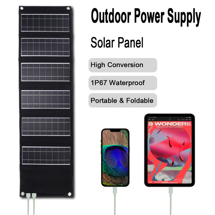 35W Foldable Solar Panel Charger Kit for Smartphone Laptop