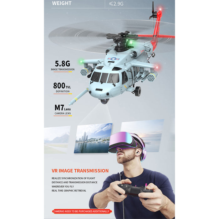 YU XIANG F09-H SH60 Seahawk 8CH RC Helicopter 1/47 Scale 2.4G Dual Brushless DD 6G/3D Stunt Copter Model enginediyshop