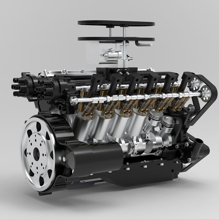 ENJOMOR V12 GS-V12 72CC DOHC Four-Stroke V-Shaped Twelve-Cylinder Water-Cooled Electric Gasoline Internal Combustion Engine Model - V12 Engine Model That Works enginediyshop