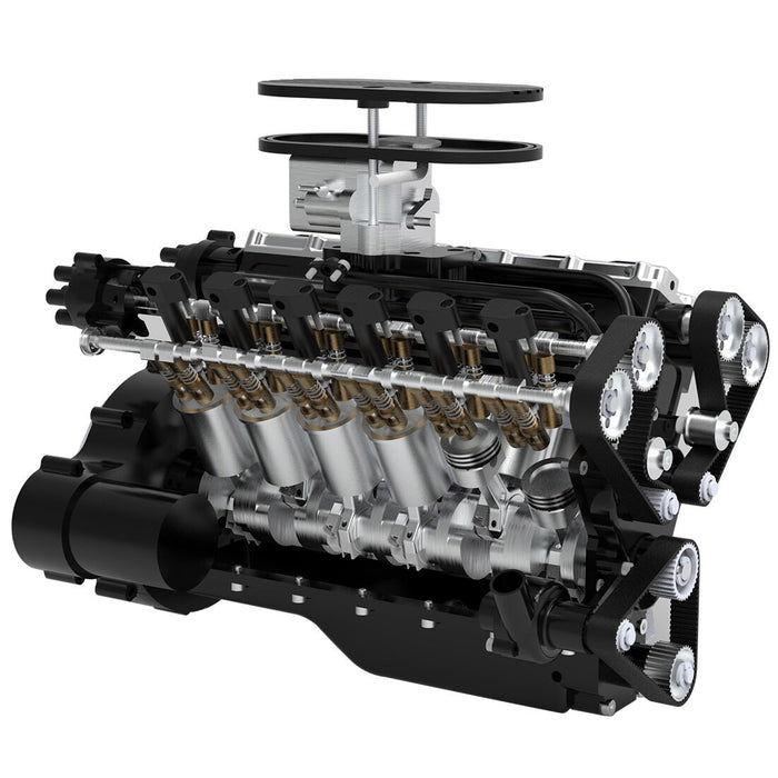 ENJOMOR V12 GS-V12 72CC DOHC Four-Stroke V-Shaped Twelve-Cylinder Water-Cooled Electric Gasoline Internal Combustion Engine Model - V12 Engine Model That Works enginediyshop